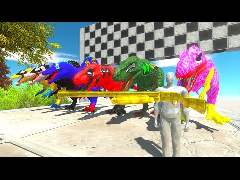 FPS Avatar Marvel Race Championship 3 Trex Vs 3 Spinosaurus Hunting Found Jurassic World Ev