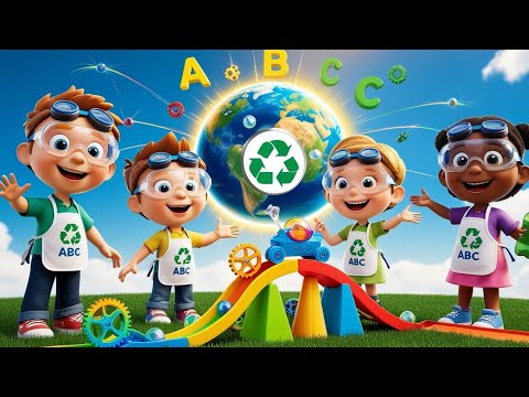 "🔠🎉 Mind-Blowing Chain Reactions: Fun Physics & Recycling Rhymes to Learn Letters! 🌍✨"