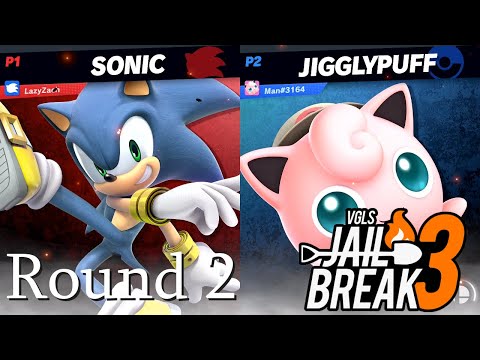 🔥VGLS Jailbreak Round 2 - LazyZach (Sonic) Vs. Man (Jigglypuff) ~ June 2020