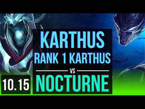 KARTHUS vs NOCTURNE (JUNGLE) | Rank 1 Karthus, Rank 15, KDA 13/4/9 | JP Challenger | v10.15