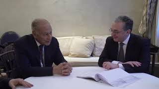 Zohrab Mnatsakanyan met with the Secretary-General of the League of Arab States.