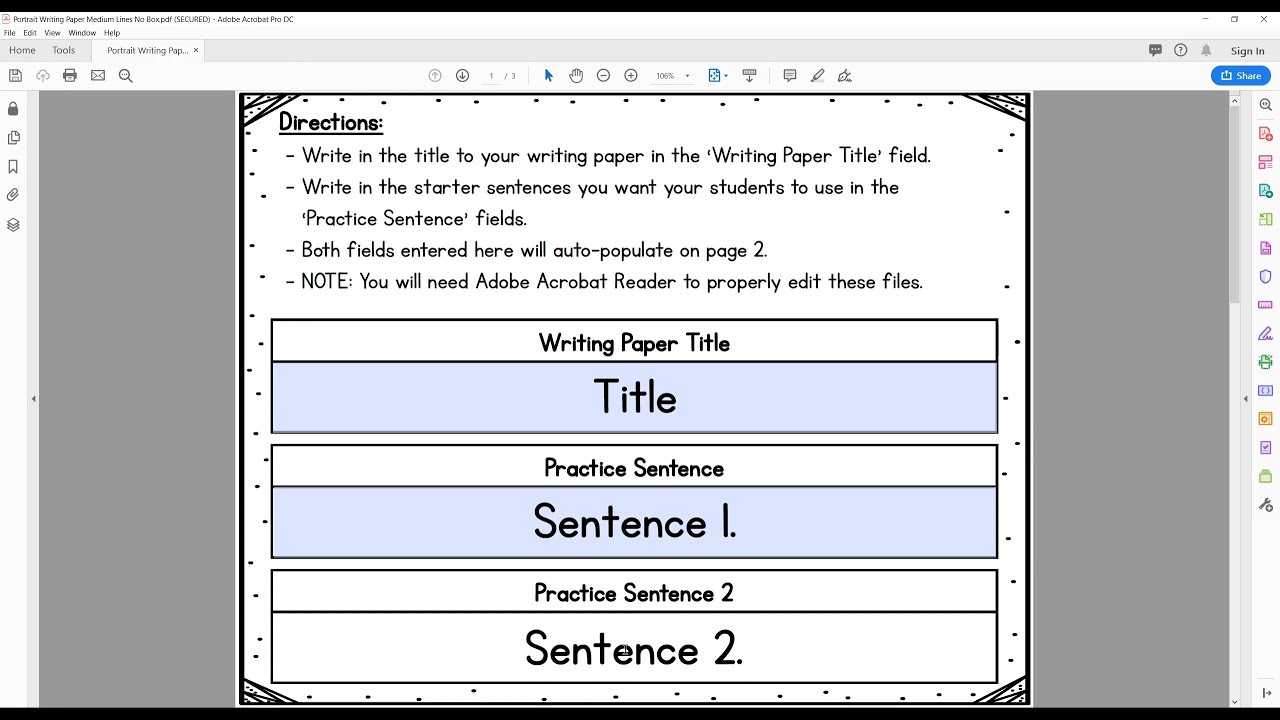 Editable Activities Adobe PDF Tutorial