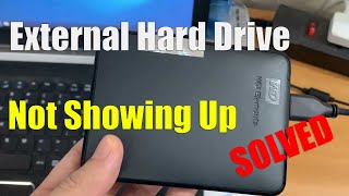 External Hard Drive Not Showing Up in My Computer | Windows 10 (SOLVED)