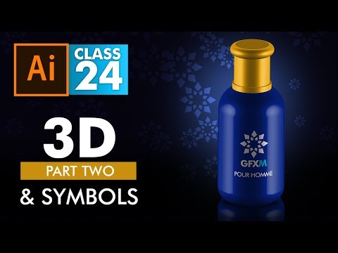 Adobe Illustrator 3D in Illustrator Part Two and Symbols Class 24 Urdu Hindi