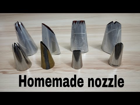 बेकार केन से बनाए केक सजाने की नोजल्स।HOME MADE NOZZLES FROM WASTE CAN | Video