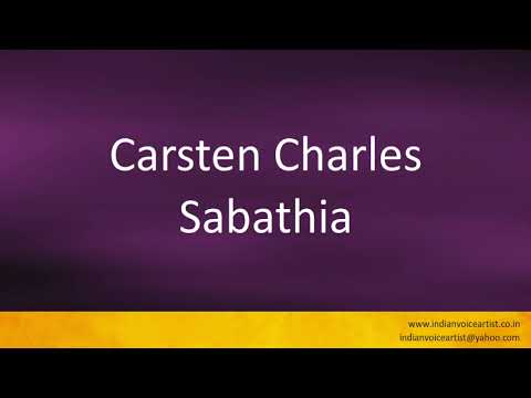 How to pronounce "Carsten Charles Sabathia".