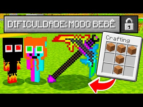 ZERANDO MINECRAFT NO MODO BEBÊ ULTRA MEGA FÁCIL