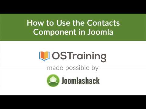Joomla Beginner Class Lesson 21 How to Use the Contacts Component in Joomla