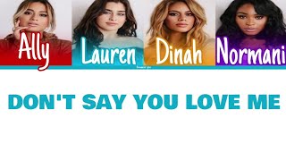 Fifth Harmony - Don&#39;t Say You Love Me (Color Coded Lyrics) | Harmonizzer Lyrics