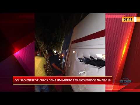 ColisaÌƒo entre veiÌculos deixa um morto e vaÌrios feridos na BR 316 08 09 20