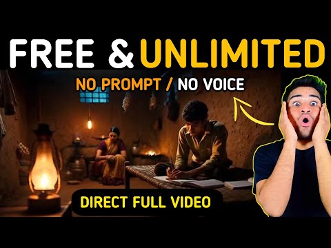 Make Unlimited Text To Video FREE | No Prompt No Voice | Direct Video Generate