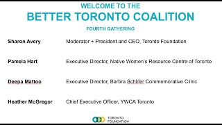 Better Toronto Coalition. Week 4: Women's Safety