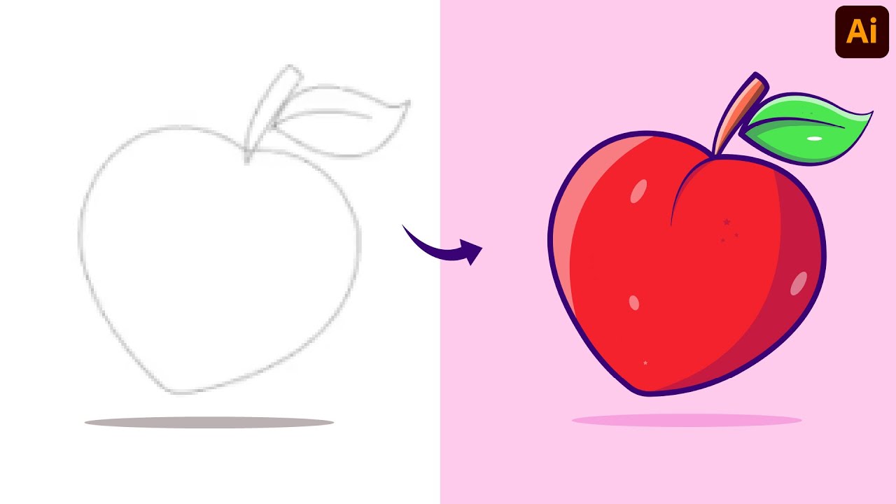 Adobe Illustrator Tutorial: Create a Vector Apple Design from Sketch