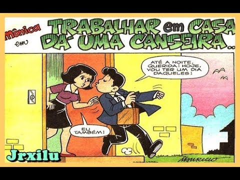 Mônica - Trabalhar em casa da uma canseira - Gibis quadrinhos turma da Mônica