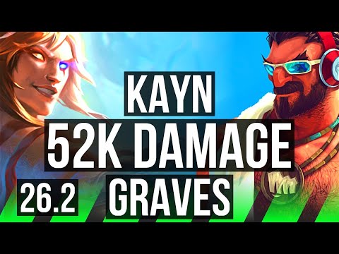 KAYN vs GRAVES (JGL) | 52K damage | NA Challenger | 26.2