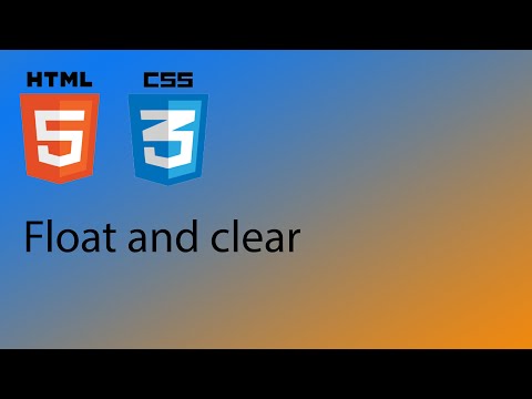 HTML5 & CSS3 Tutorial 19 -  Float and clear properties