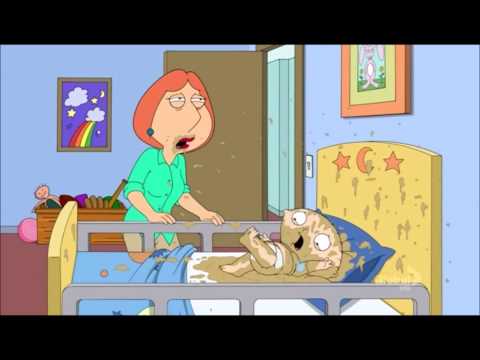 Family Guy - Lois pukes on Stewie clip