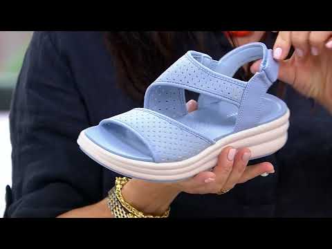 Clarks Cloudsteppers Perforated Sandal -Drift Fern on QVC