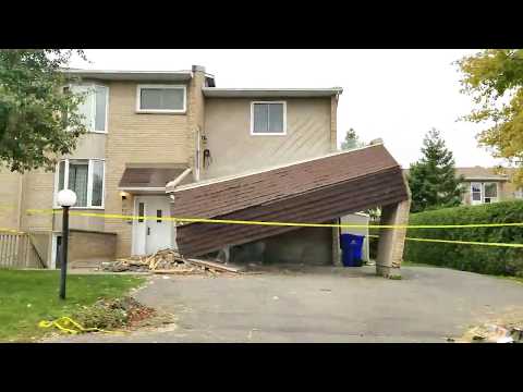 Tornado Ottawa - Gatineau, Canada - After tornado - broken trees, houses, cars