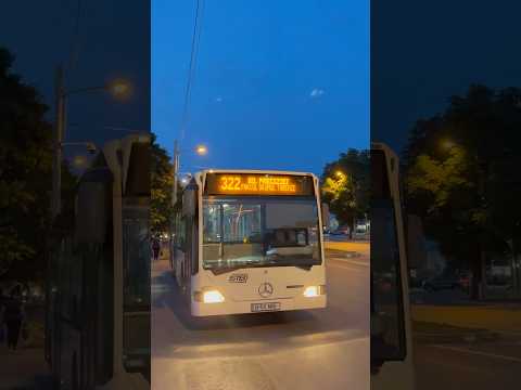 Autobuzul Mercedes-Benz Citaro Euro 3 #4377 (322) parasind statia terminus “Bd Preciziei”