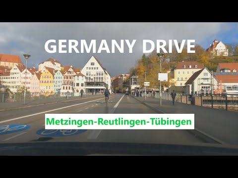 Germany driving tour Metzingen, Reutlingen, Tübingen - Outlet city, Swabian Mountains, Neckar Valley