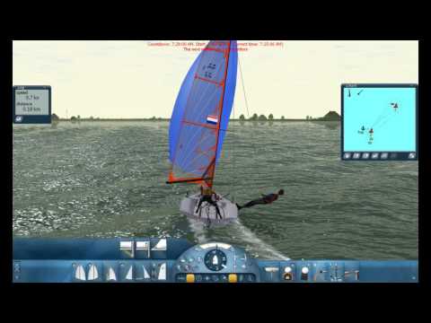 Sail Simulator 5 tip for the 29er boat downwind with spin.