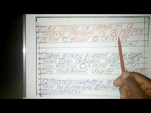 Chemistry jamb past questions and answers on acid bases and salt