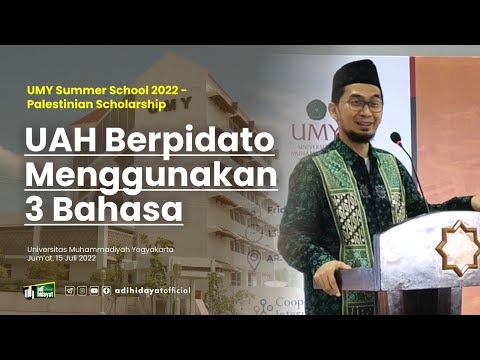 <p>UAH Pidato 3 Bahasa Inggris, Indonesia, Arab - UMY Summer School 2022<br />
Mari sebarkan kebaikan seluas-luasnya dengan membagikan video ini, subscribe channel, dan aktifkan notifikasi untuk mendapatkan ilmu dan informasi terbaru dari Ustaz Adi Hidayat, Lc., M.A. (UAH)<br />
#KajianUAH </p>
<p>UAH Official Social Media:<br />
facebook.com/adihidayatofficial<br />
instagram.com/adihidayatofficial<br />
t.me/adihidayatofficial<br />
youtube.com/adihidayatofficial</p>
<p>*Tidak diperkenankan mengunggah ulang konten atau materi kami untuk kepentingan komersil dan monetisasi.</p>
<p>Untuk mendukung Kegiatan Pengembangan Dakwah Quantum Akhyar Institute, donasi dapat disalurkan melalui:<br />
1. Rekening BTN Syariah (BTN, kode bank: 200)<br />
7122 082 337 a.n Yayasan Institut Quantum Akhyar<br />
untuk Operasional Quantum Akhyar Institute.</p>
<p>2. Rekening Bank Syariah Indonesia (BSI, ex. BSM, kode bank: 451)<br />
7088 490 228 a.n Ibrohim Hanif<br />
untuk Operasional Dakwah.</p>
<p>3. Rekening Bank Syariah Indonesia (BSI, ex. BSM, kode bank: 451)<br />
7123 985 634 a.n Ita Haryati<br />
untuk Wakaf Buku Hafalan Al-Qur'an.</p>
<p>4. Rekening Bank Syariah Indonesia (BSI)<br />
111 4444 142 a.n Yayasan Mahad Islam Rafiah Akhyar<br />
Untuk Pembangunan Pesantren MIRA</p>
<p>5. Untuk mendapatkan informasi terbaru seputar program dari Quantum Akhyar Institute, silakan pantau situs quantumakhyar.com.</p>
<p>6. Untuk daftar menjadi Mahasantri Mira Institute sebelumnya DIWAJIBKAN membeli Paket Spesial Mira Institute yang tersedia di App UAH Corner.<br />
Jika ingin mendaftar menjadi santri MIRA mira.quantumakhyar.com/</p>
<p>UAH Pidato 3 Bahasa Inggris, Indonesia, Arab - UMY Summer School 2022<br />
Mari sebarkan kebaikan seluas-luasnya dengan membagikan video ini, subscribe channel, dan aktifkan notifikasi untuk mendapatkan ilmu dan informasi terbaru dari Ustaz Adi Hidayat, Lc., M.A. (UAH)<br />
#KajianUAH </p>
<p>UAH Official Social Media:<br />
facebook.com/adihidayatofficial<br />
instagram.com/adihidayatofficial<br />
t.me/adihidayatofficial<br />
youtube.com/adihidayatofficial</p>
<p>*Tidak diperkenankan mengunggah ulang konten atau materi kami untuk kepentingan komersil dan monetisasi.</p>
<p>Untuk mendukung Kegiatan Pengembangan Dakwah Quantum Akhyar Institute, donasi dapat disalurkan melalui:<br />
1. Rekening BTN Syariah (BTN, kode bank: 200)<br />
7122 082 337 a.n Yayasan Institut Quantum Akhyar<br />
untuk Operasional Quantum Akhyar Institute.</p>
<p>2. Rekening Bank Syariah Indonesia (BSI, ex. BSM, kode bank: 451)<br />
7088 490 228 a.n Ibrohim Hanif<br />
untuk Operasional Dakwah.</p>
<p>3. Rekening Bank Syariah Indonesia (BSI, ex. BSM, kode bank: 451)<br />
7123 985 634 a.n Ita Haryati<br />
untuk Wakaf Buku Hafalan Al-Qur'an.</p>
<p>4. Rekening Bank Syariah Indonesia (BSI)<br />
111 4444 142 a.n Yayasan Mahad Islam Rafiah Akhyar<br />
Untuk Pembangunan Pesantren MIRA</p>
<p>5. Untuk mendapatkan informasi terbaru seputar program dari Quantum Akhyar Institute, silakan pantau situs quantumakhyar.com.</p>
<p>6. Untuk daftar menjadi Mahasantri Mira Institute sebelumnya DIWAJIBKAN membeli Paket Spesial Mira Institute yang tersedia di App UAH Corner.<br />
Jika ingin mendaftar menjadi santri MIRA mira.quantumakhyar.com/</p>