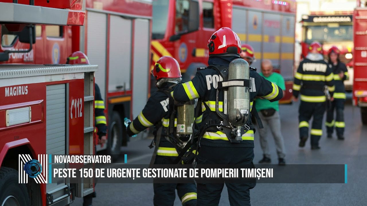 Peste 150 de urgențe gestionate de pompierii timișeni