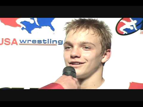 Cadet Freestyle 98 lbs. champion Nick Roberts of Pennsylvania