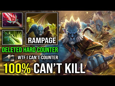 WTF 100% CAN'T KILL 1v5 Rampage Even Hard Counter Can't Stop Unlimited Illusion Phantom Lancer DotA