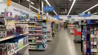 Pretending I can see!!!  Shopping through echolocation at Walmart with my sister!