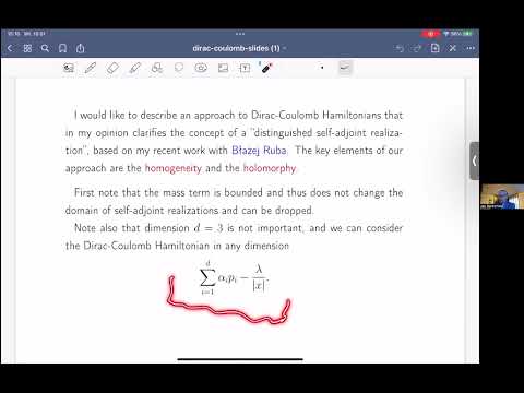 Jan Dereziński: Dirac-Coulomb Hamiltonians