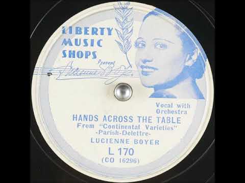 Lucienne Boyer – Hands Across the Table, 1934
