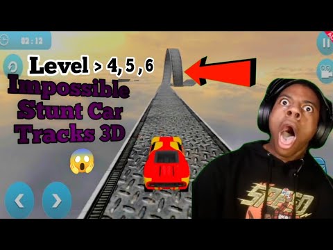 Impossible Stunt Car Tracks 3D: Red Car Driving Stunts Levels 4 ,5 & 6  - Android GamePlay