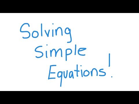 Part of a video titled Solving Simple Equations - YouTube