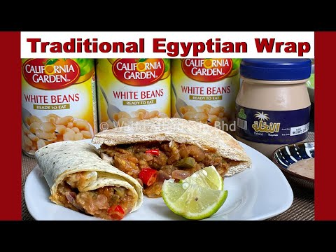 How To Cook Traditional Egyptian Wrap with Fava Beans (Foul Medammes) | Middle East Breakfast Recipe