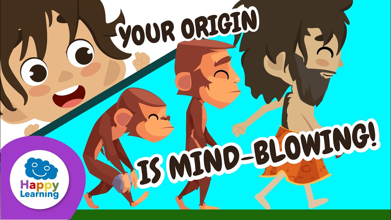 🌍 The great journey of HUMAN EVOLUTION | Educational Videos for Children | @HappyLearningEN