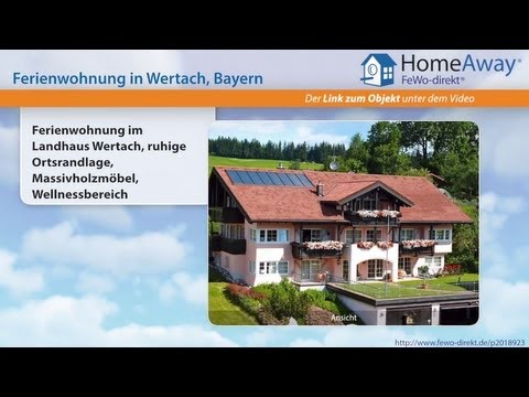 Allgäu: Ferienwohnung im Landhaus Wertach, ruhige Ortsrandlage - FeWo-direkt.de Video