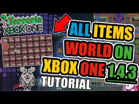 TERRARIA 1.4.3.2.0 ALL ITEMS MAP ON XBOX ONE WITH MODDED STACKS!!! - TUTORIAL!! (See Description)