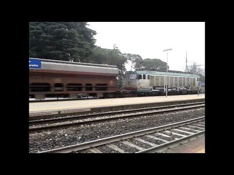 E.652.xxx + carri tramogge in transito ad alta velocità presso Terme Euganee Abano - Montegrotto