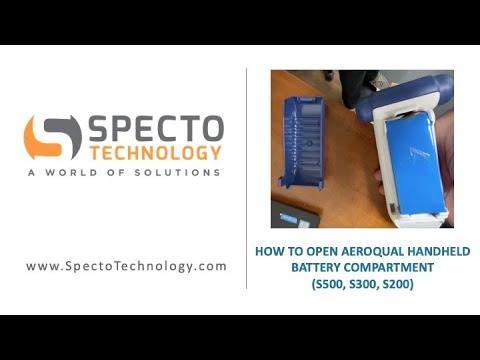 How to open Aeroqual handheld battery compartment   S500, S300, S200
