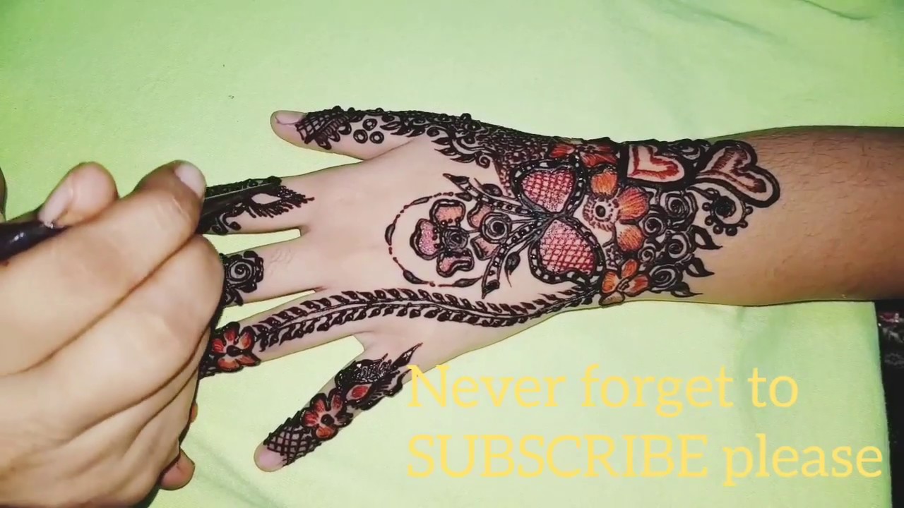 Cone Mehndi Design, Back Hand Mehndi Design