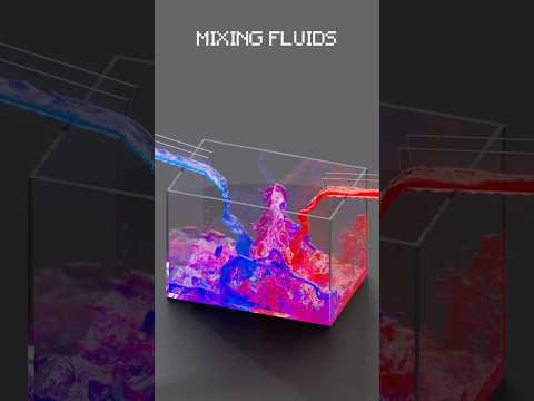 Color mixing fluid simulation #blender3d