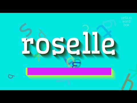 How to say "roselle"! (High Quality Voices)