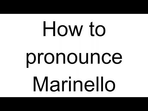How to Pronounce Marinello (Italian)