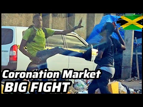 BIG FIGHT! Coronation Market 2026, Kingston Jamaica BIG FIGHT OR PLAY FIGHT?