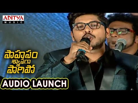 Saahasam Swaasaga Saagipo Song Performance at Audio Launch | AR Rahman | Naga Chaitanya