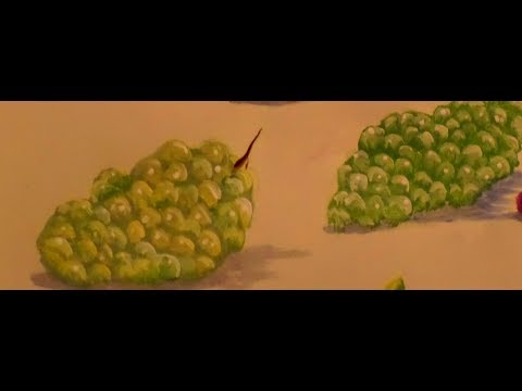 4 EASY Steps to Painting GREEN GRAPES with Acrylic Paint for the beginner, step by step,and  tips