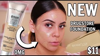 NEW MAYBELLINE DREAM URBAN COVER SPF50 FOUNDATION: WEAR TEST + REVIEW! OMG | JuicyJas